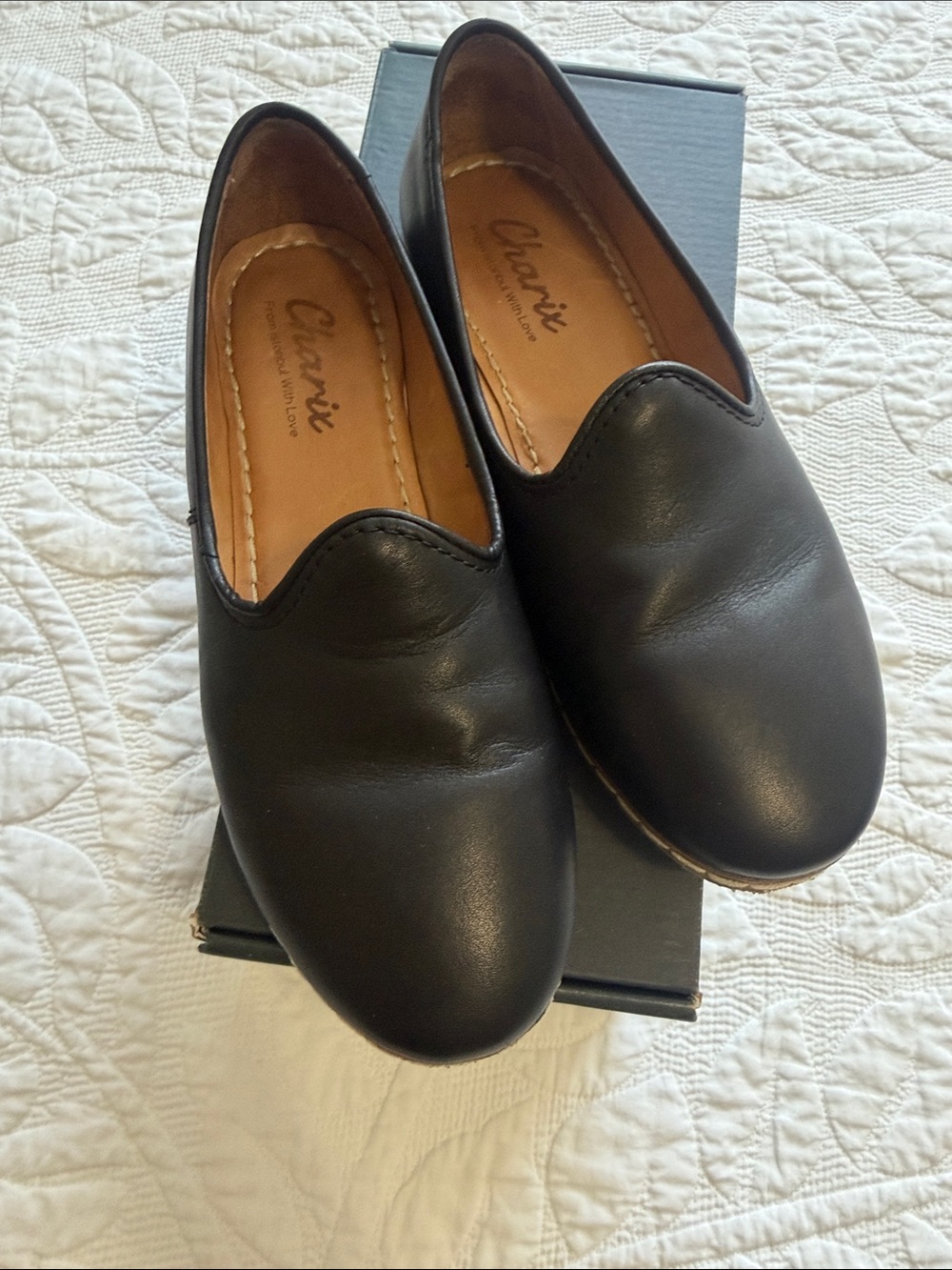 Charix Black Leather Slip-On Women's Loafers — Casual Everyday Comfort